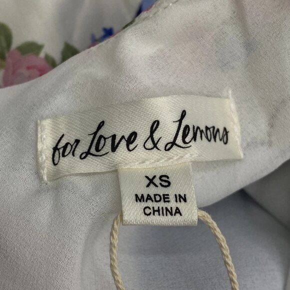 For Love & Lemons Women’s Mae Floral Strapless Slip Midi Dress – Ivory/Multi XS - Picture 6 of 13